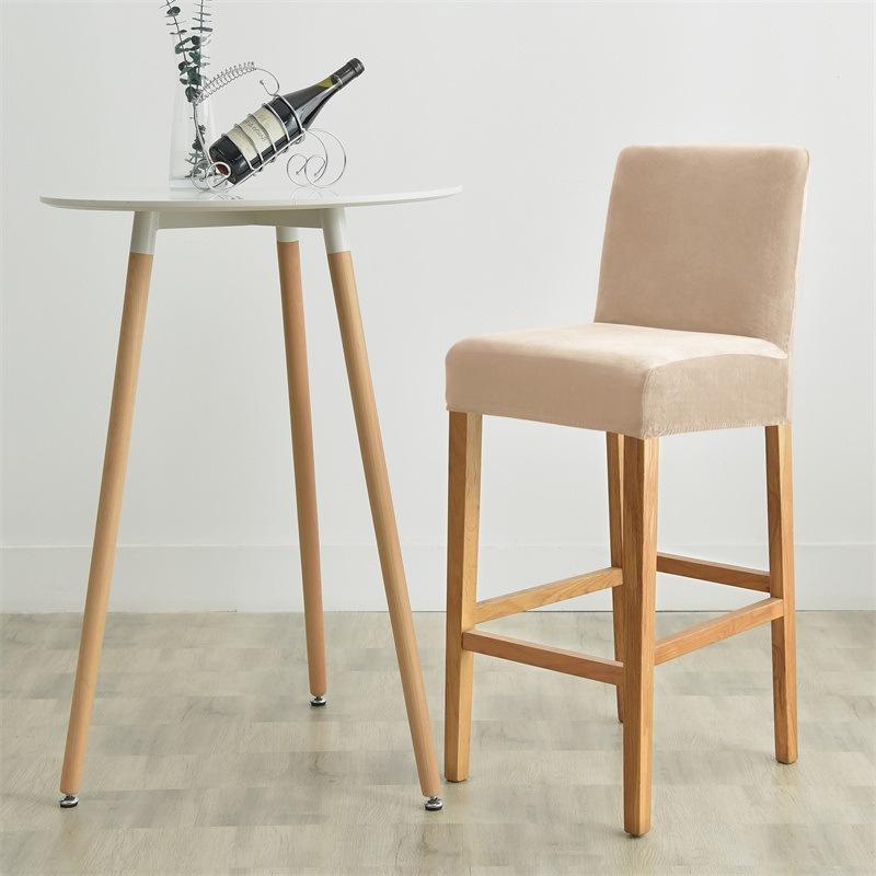 Fortykket Barstoltrekk Sølvrev Fløyel Fløyelsstoff Elastisk Hjem Hotell Klubb Barstoltrekk Stoltrekk