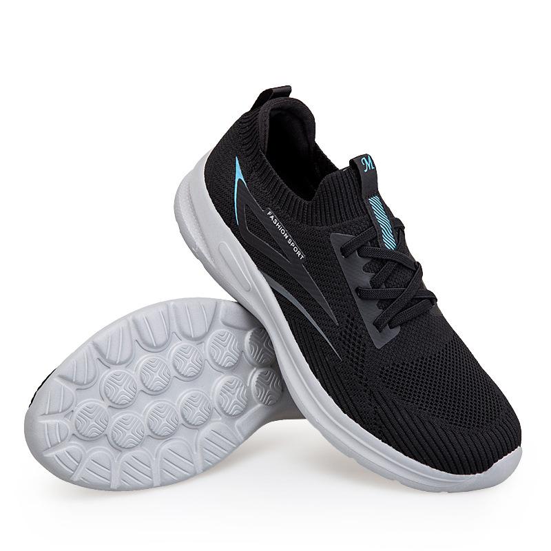 Women's Shoes Wide Instep Casual Walking Shoes Couple Sports Tide Shoes Flying Woven Mesh Breathable Lightweight Mother Shoes Elderly Shoes