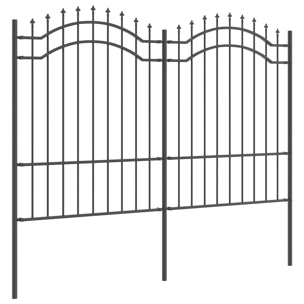 Garden Fence Woerden Gray 240 X 190 Cm Powder Coated Steel