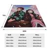 Slayers Tanjiro And Nezuko Blanket Multiple Sizes Soft and Lightweight Japanese Anime Throw Blankets for Couch Sofa and Bed