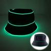 Solid Color Style Beach LED Cap Luminous Fisherman Hat El Wire Bucket Hats Glow In The Dark For Club Rave Party Wedding Props