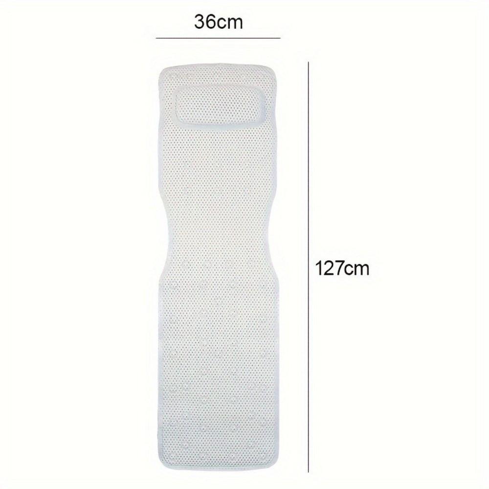 New Large Size Bathtub Pillow Non-Slip with Suction Cup Bath Cushion Mat 36x127cm Full Body Rest Bathing Pillow Daily Use