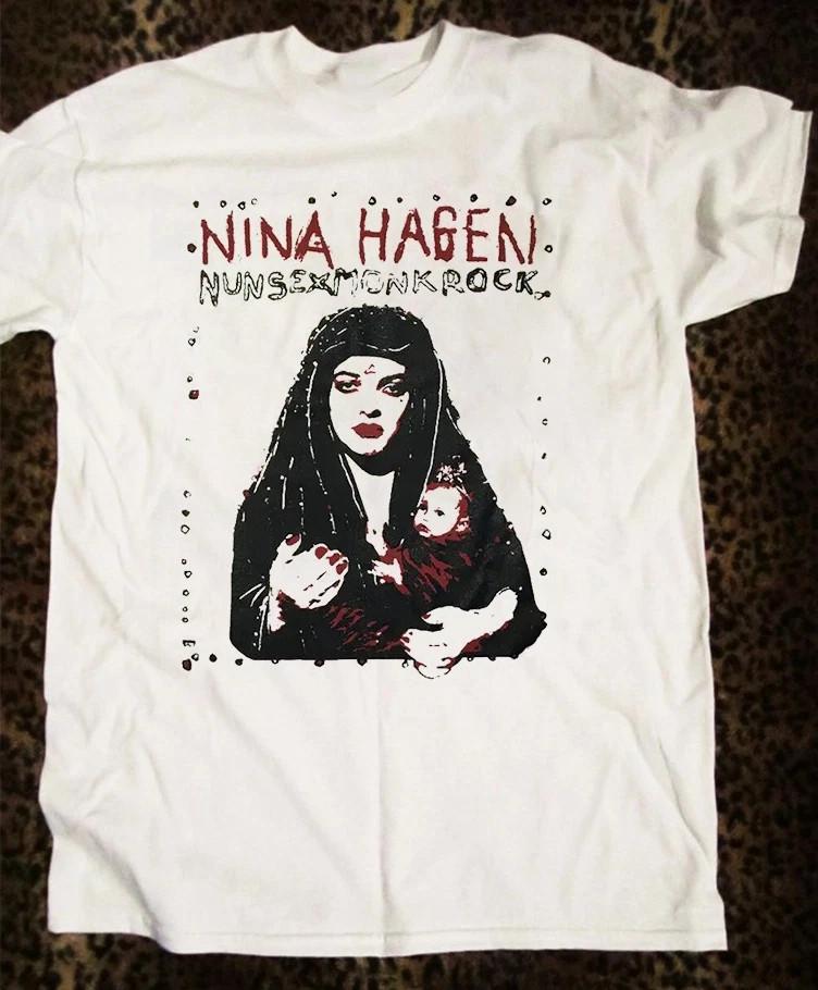 

VTG Nina Hagen Album Music T Shirt S-5XL Heavy Cotton White T Shirt BL585 Unisex T-Shirt XXXXL