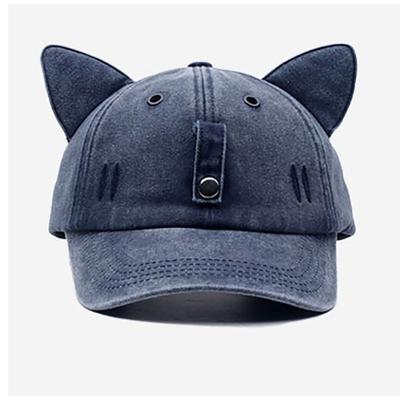 Fashion Cute Cat Ears Baseball Cap Adjustable Sunshade Duck Tongue Hat Breathable Casual Sun Hats Outdoor