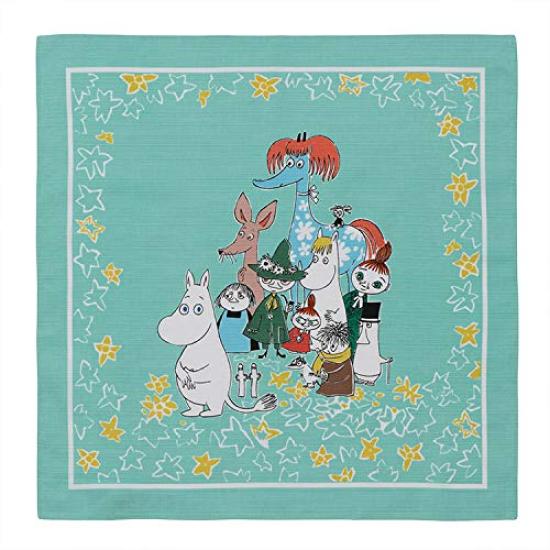 Sanbi Moomin Furoshiki All Star 50cm Lunch Bento Made In Moomin Merchandise Mint, Wide, Cloth, Wrapping, Japan,