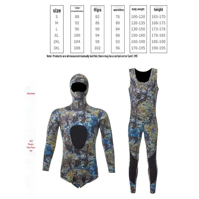 3MM Full-Length Dive Suit for Cold Water and Surfing