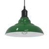 Adjustable Height Pendant Lamp E27 Green Glossy Ø 31 Cm Metal