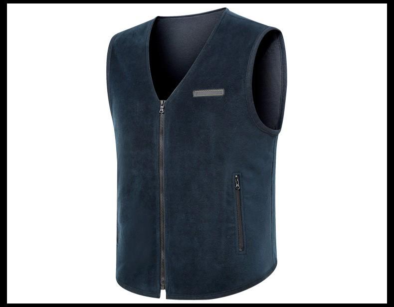 

Men s V-Neck Fleece Vest: Army Green & Navy Blue, Inner & Outer Wear, Small Size, Commuter Style. 180/92-96