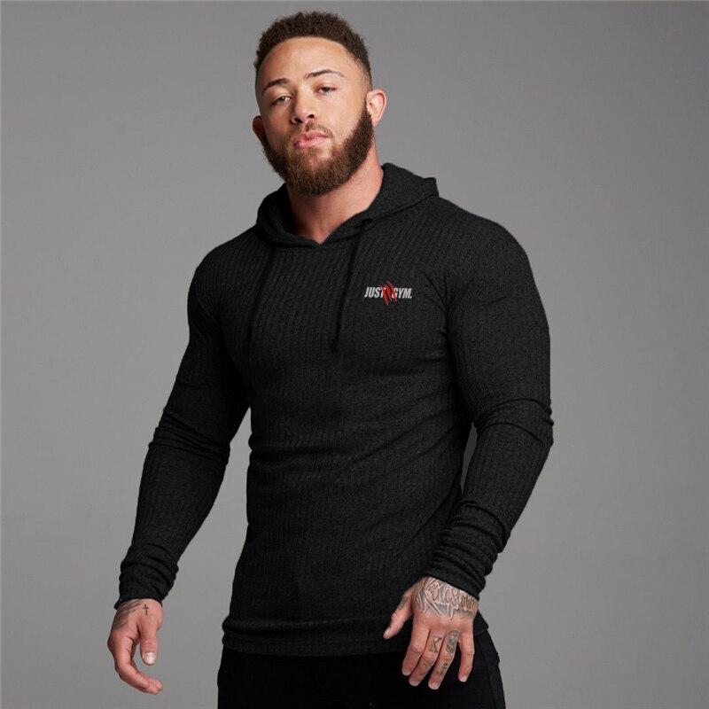 Muscleguys New Arrivals Fashion Men's Fitness Sports Hooded Sweater Handsome Comfortable Daily Wear Thin T-shirt