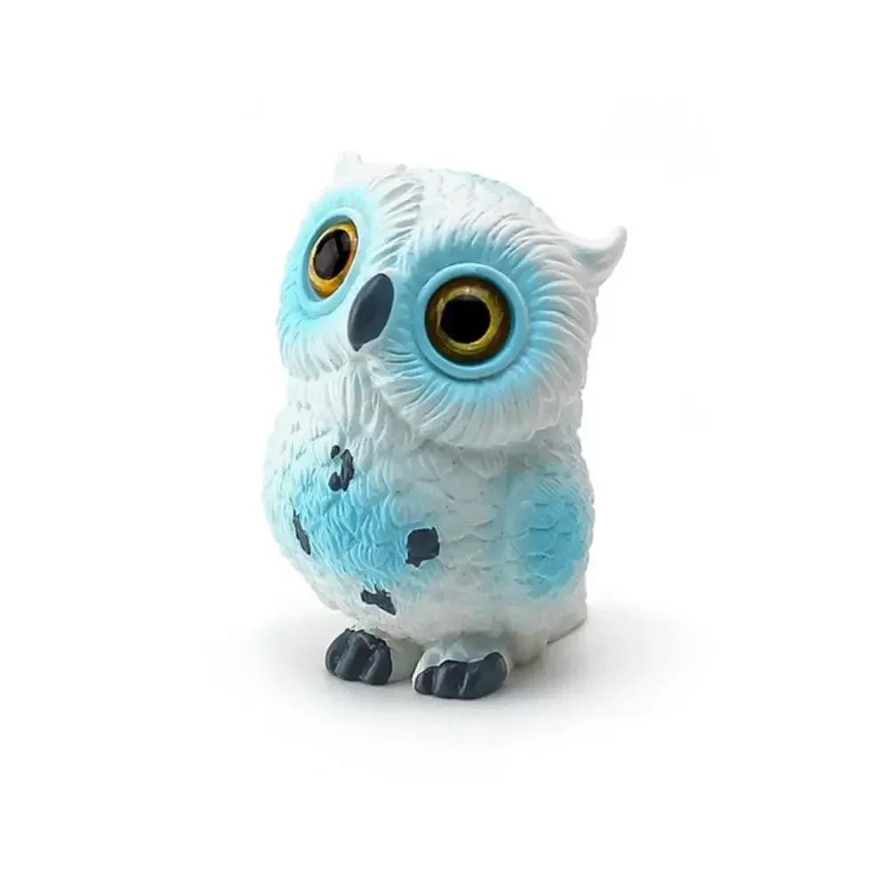 7-style Micro Landscape Simulation Owl Ornaments Resin Crafts Cute Owl Miniatures Cartoon Mini Owl Ornaments Outdoor