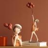 Creative Resin Balloon Girl Decoration for Home Figure Sculpture Statue Living Room Bedroom Desktop Ornament Craft Birthday Gift