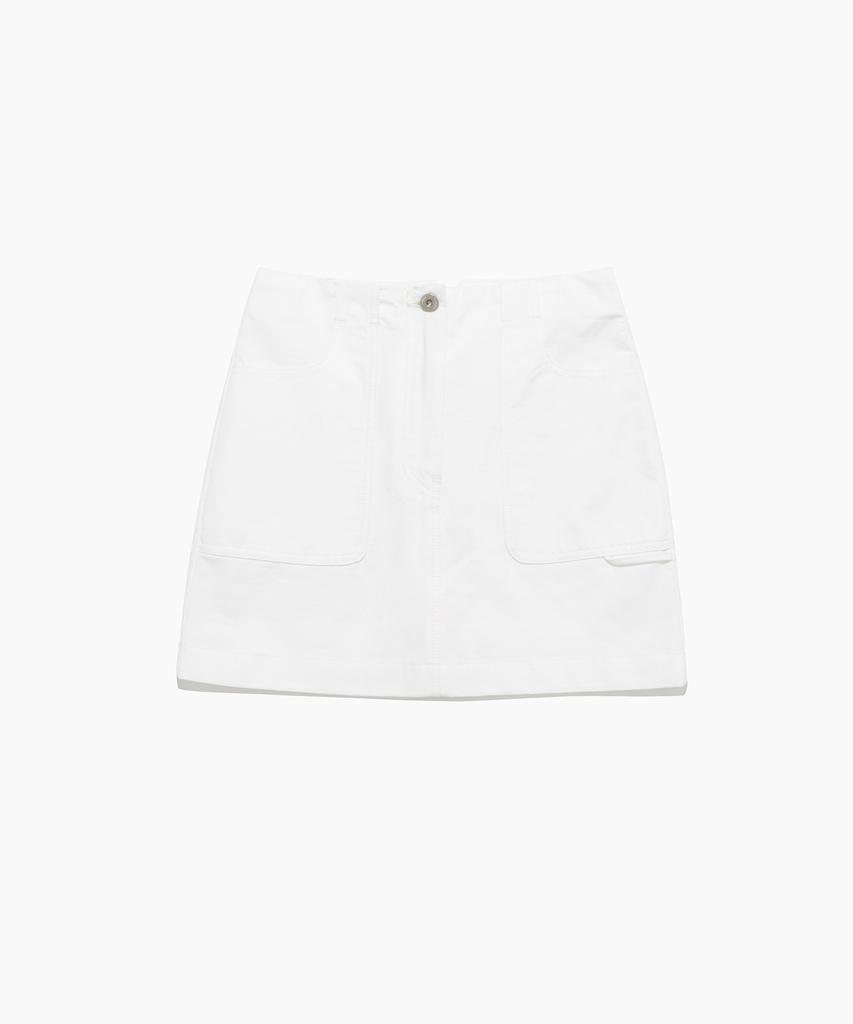 Tudument Cotton Mini Skirt White