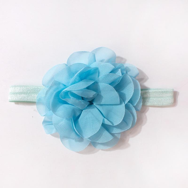 New baby headband, cute solid color flower children's headscarf, thin baby hair accessories in summer