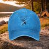 Music Cat Guitar Print Washed Baseball Cap Unisex Casual Hat for Golf Outdoor Daily Wear
