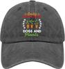 Easily Distracted by Dogs and Plants Baseball Cap Polyester Casual Adult Unisex Garden Hat