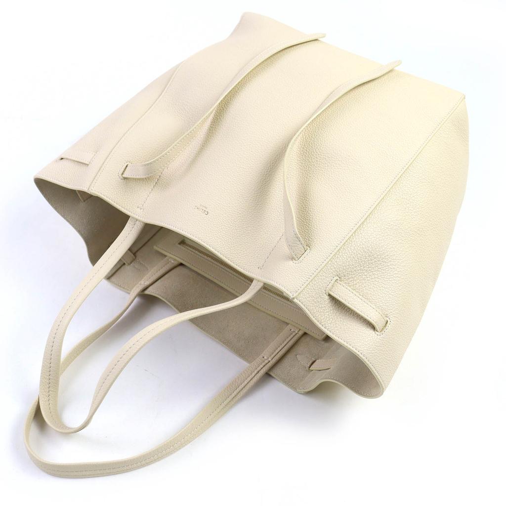 Excellent CELINE Tote Bag Kava Phantom Small cream Soft grain calf Leather 18902 Used