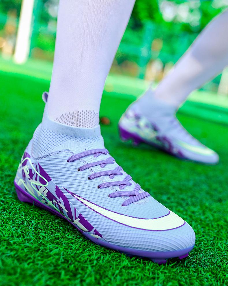 Unisex Football Boots with Long Spikes & Small Studs for Youth & Students, Ideal for Competitions & Training