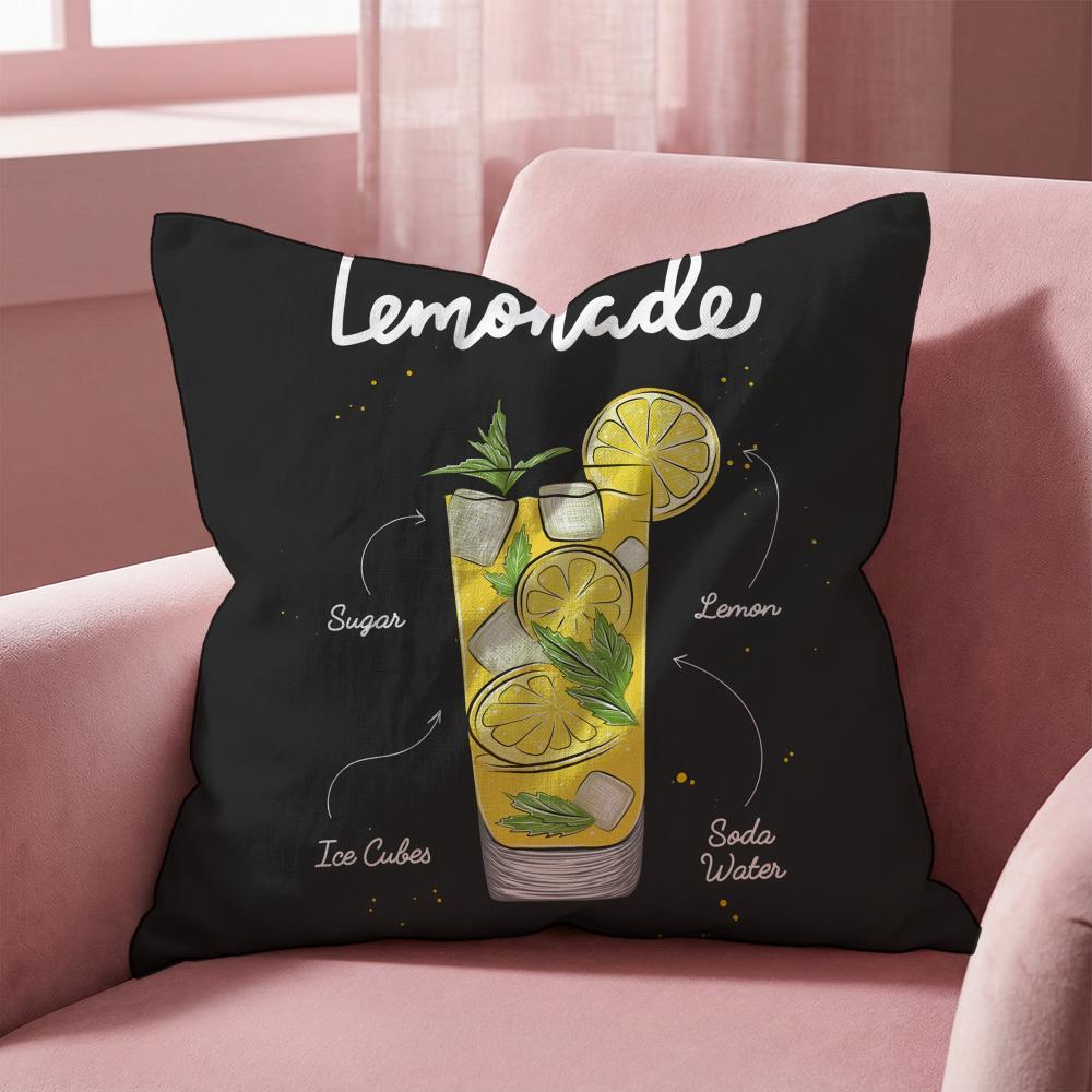 Limoncello Cocktail Kissenbezug Mehrzweck-Kissenbezug für Zuhause & Auto - Wendbar, Weich & Strapazierfähig für den täglichen Gebrauch