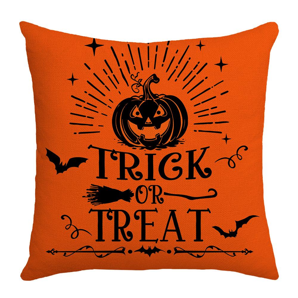 New Halloween Series Pillows Ghost Witch Linen Material Halloween Sofa Bedroom Decoration
