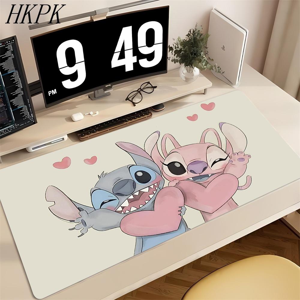 Anime Stitch Large Mouse Pad Home Computer Cartoon Gaming Accessories Keyboard Mousepad Laptop Kawaii Forest Desk Mat Xcm