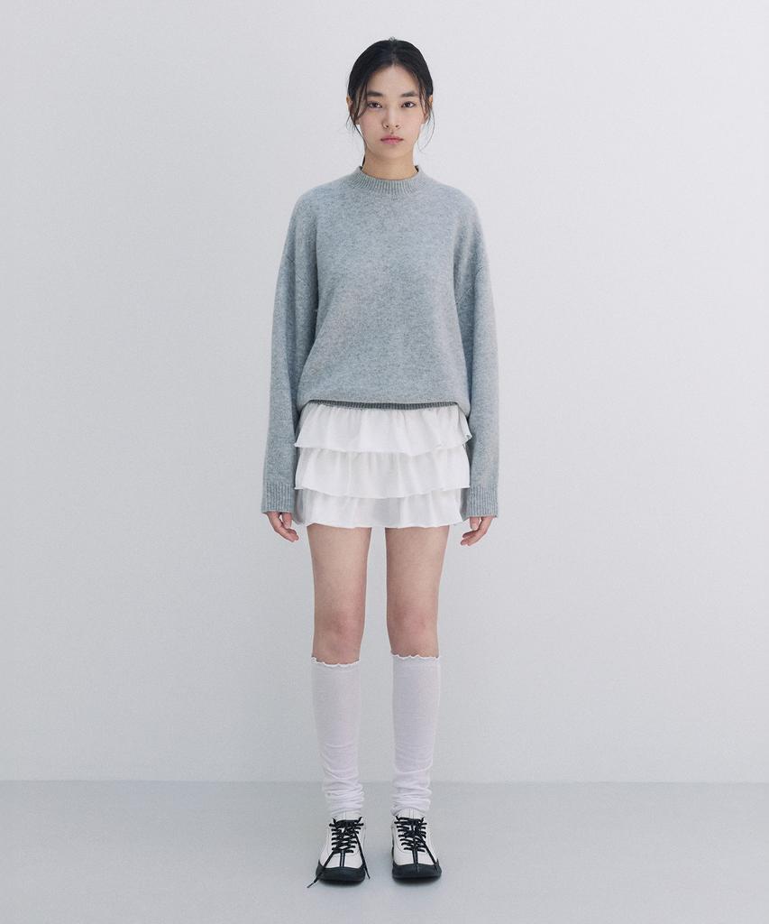 Lora Lora Nubasic Frill Mini Skirt White