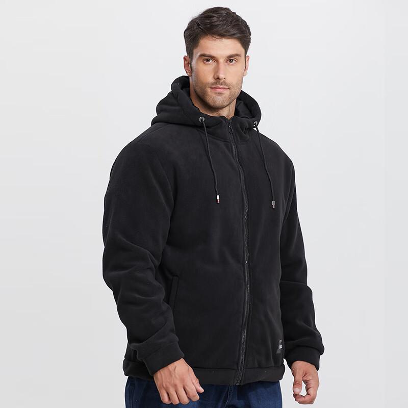 

Dibinze Men s Plus Size Thickened Hooded Fleece Jacket 6XL