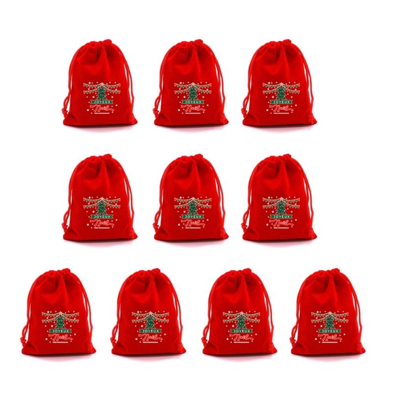 10Pcs Practical Drawstring Storage Pouches Jewelry Packaging Case for Holiday