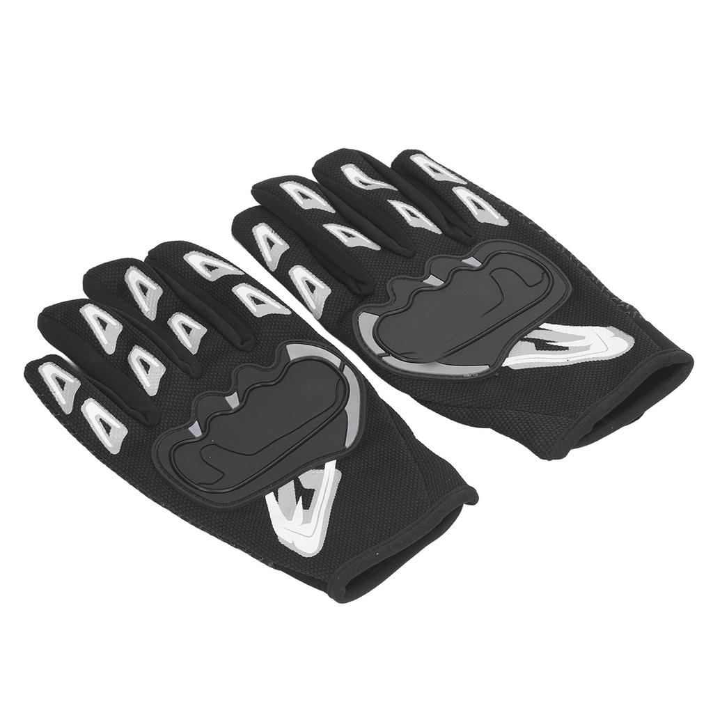 Riding Gloves Motorcycle Gloves Black Grey Full Finger Touch Screen Strong Grip Anti Slip