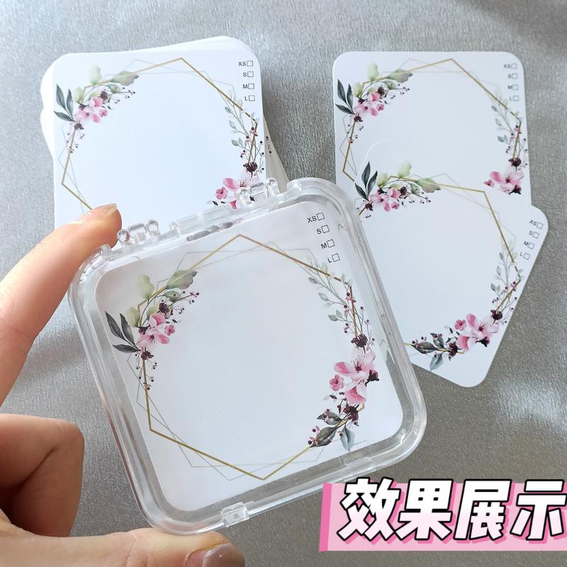 20 Sheets Press On Nail Bottom Flower Pattern Cardboard Photo Prop Handmade False Nail Art Tips Display Show Card Manicure Tools