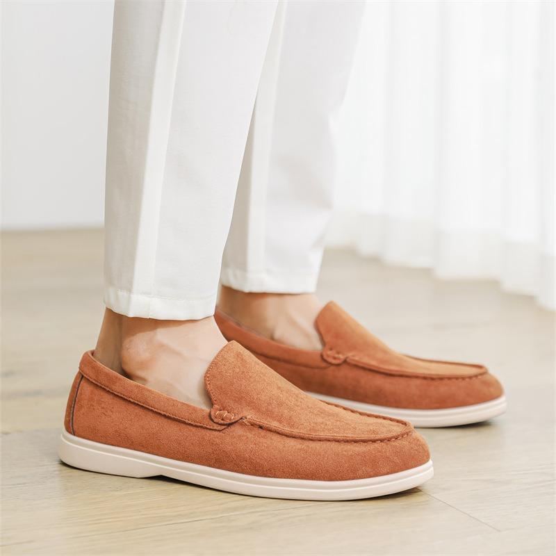 Fashion Men's Suede Leather Loafers Classic Lightweight Soft Males Slip on Driving Flats Comfort Casual Walking Shoes Zapatillas Hombre