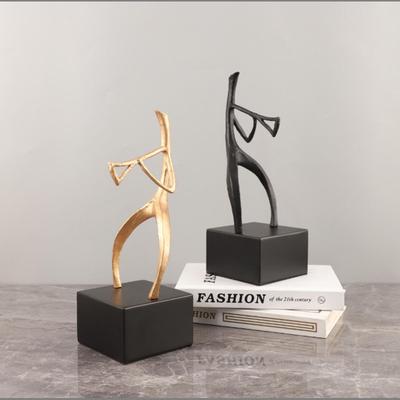 Abstrakte Geometrische Metallfigur Skulptur Kunst Ornament Eingang Schlafzimmer TV-Schrank Körperhandwerk Heimdekoration High-End Geschenke