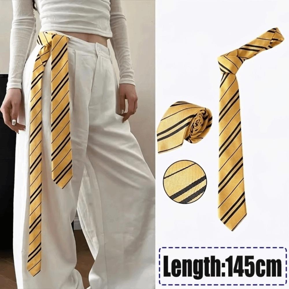 Polyester Waist Tie Belt Striped Necktie Scarf New Neck Tie  Casual Wear