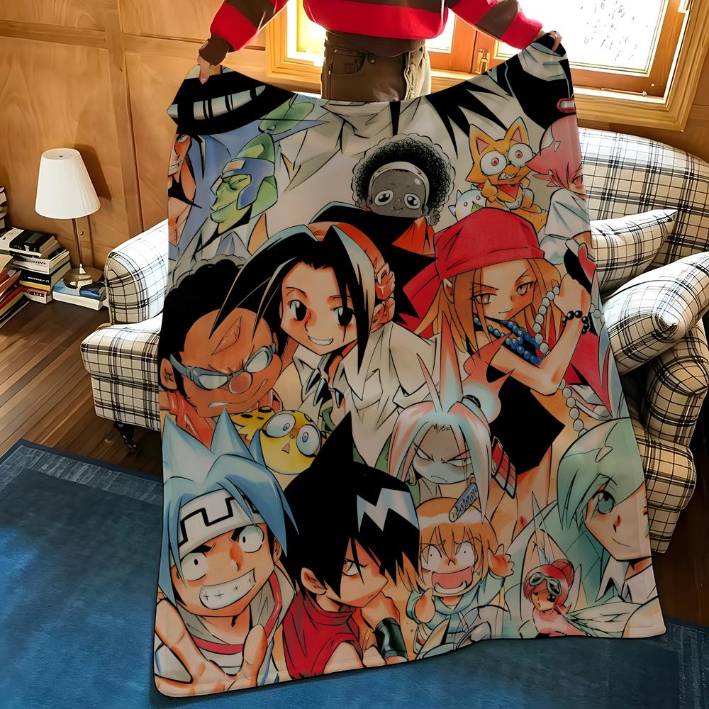 Anime S-Shaman K-King Throw Flannel Blanket Suitable for Sofas Beds Offices Travel, Camping Chairs
