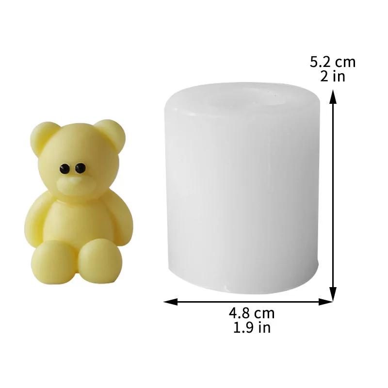 Top Quality Cute Bear Silicone Mold Mini bear mold for Candle Making DIY Candle Mold Aromatherapy Plaster Mold Soap Mold