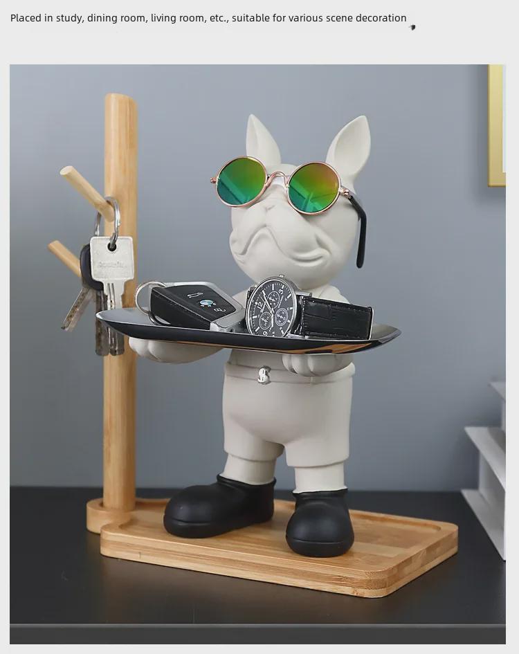 Luxury Dog Tray Ornament for Living Room TV Cabinet – Elegant Home Décor & Creative Storage, Perfect Housewarming Gift