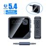 Adapter Bluetooth 5.4 Nadajnik Odbiornik Bezprzewodowy Audio Z Wyświetlaczem LCD do Samochodu Muzyki Słuchawek Głośnika Adapter Audio AUX