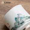 Nanshan Xiansheng Gilded Ceramic Gongfu Master Tea Cup - Thousands of Miles Landscape