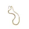 European Retro Wheat Ear & Peacock Tail Pendant Necklace for Women, 18K Gold-Plated Titanium Steel Clavicle Chain