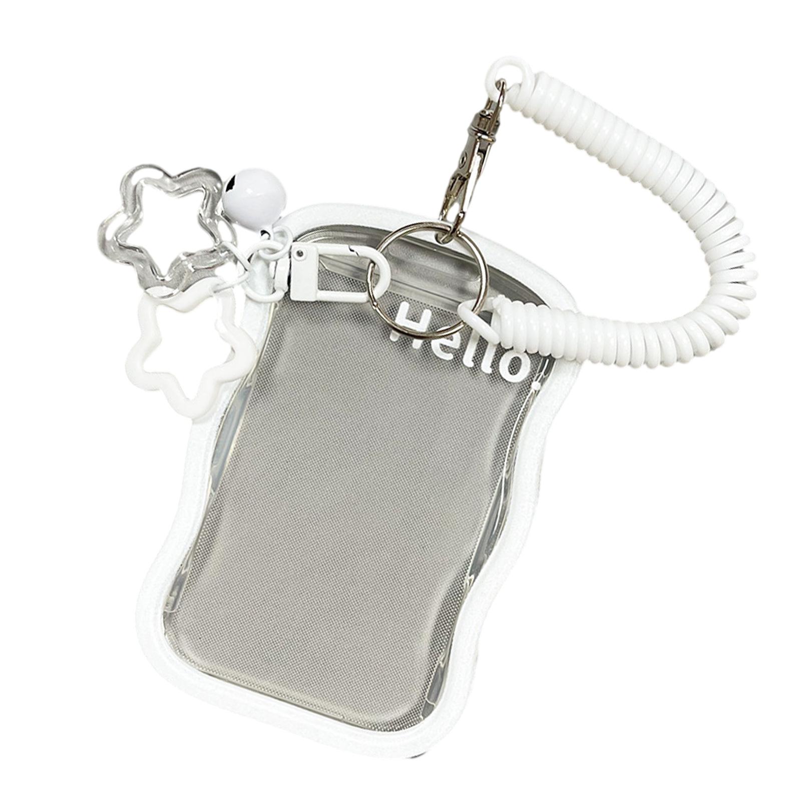 

Силиконовый держатель для фотокарточек K-pop, держатель для фотокарточек с брелоком, подвеска-брелок для ID-карты, кармашки для студенческого билета