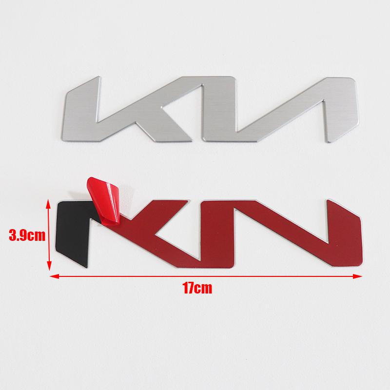 1 Stück 3D neuestes Aluminium Auto Frontlogo Motorhaube Hinten Stoßstange Heckklappe Kofferraum Aufkleber Auto Emblem Styling Zubehör Für kia