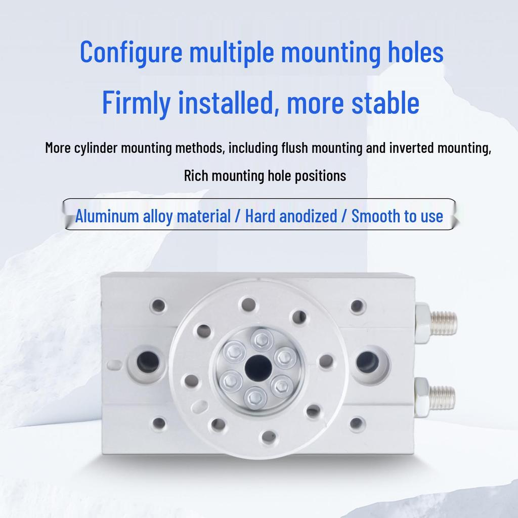 MSQB Series Rotary Actuator: 0-180° Adjustable Angle with Multiple Mounting Holes and Buffering