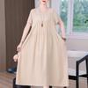 Elegant Long Dress for Women Vintage Clothes Plus Size Casual Short Sleeve Summer Loose Dress