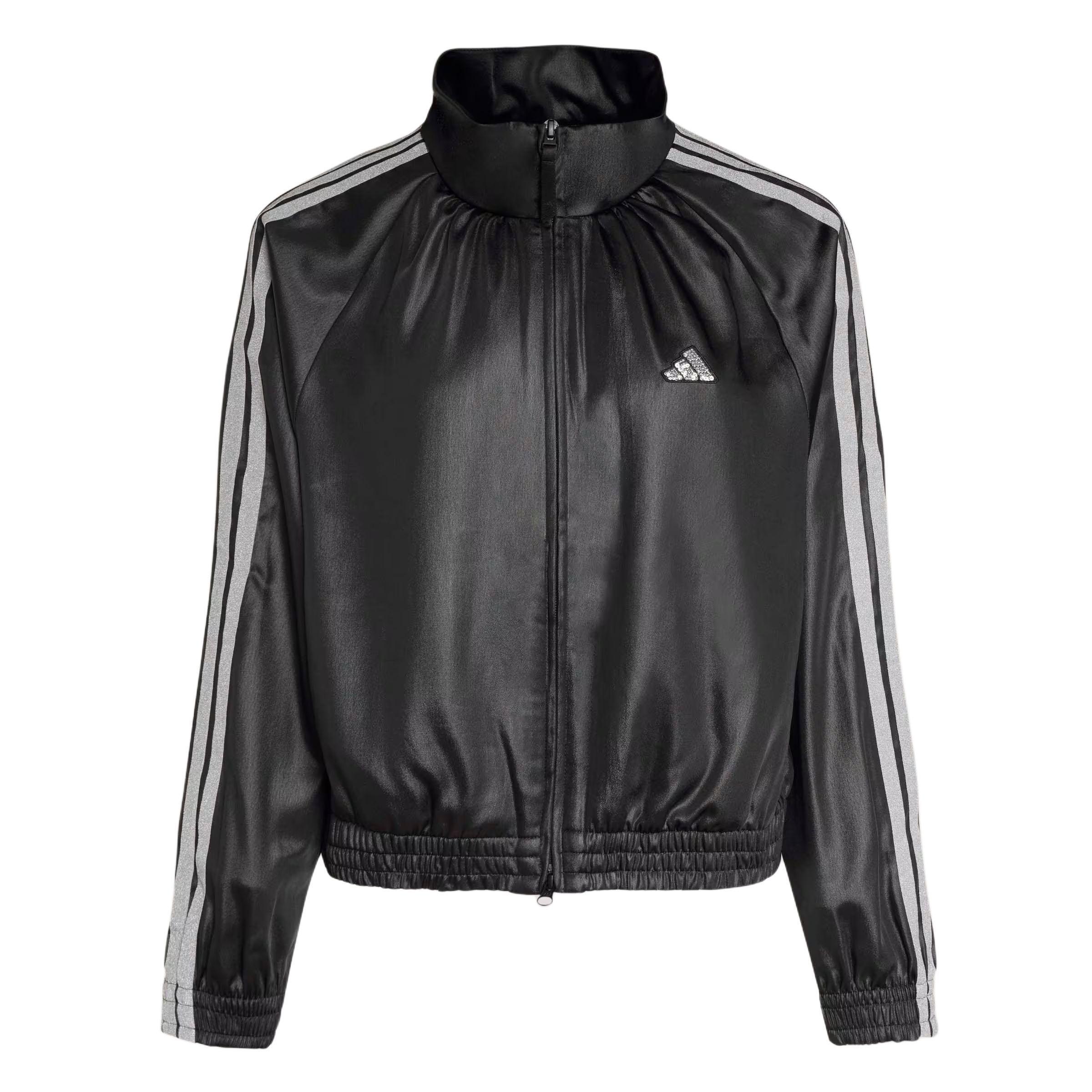 Adidas Dance Woven Jacket Three Stripes Dance Series Sports Casual Zip Stand Collar Jacket Women Jacket KS0039 2XL