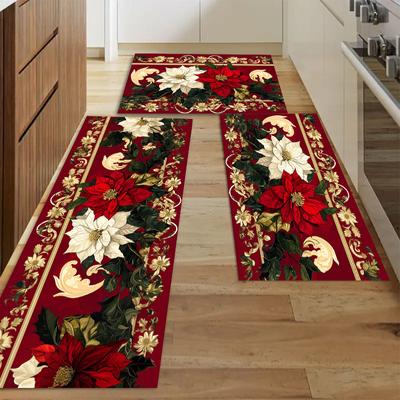 1 pz Tappetino da cucina anti-fatica Vintage Stampa floreale carina Impermeabile Antiscivolo Spesso Imbottito Tappetino da cucina Resistente e confortevole Tappetino da cucina
