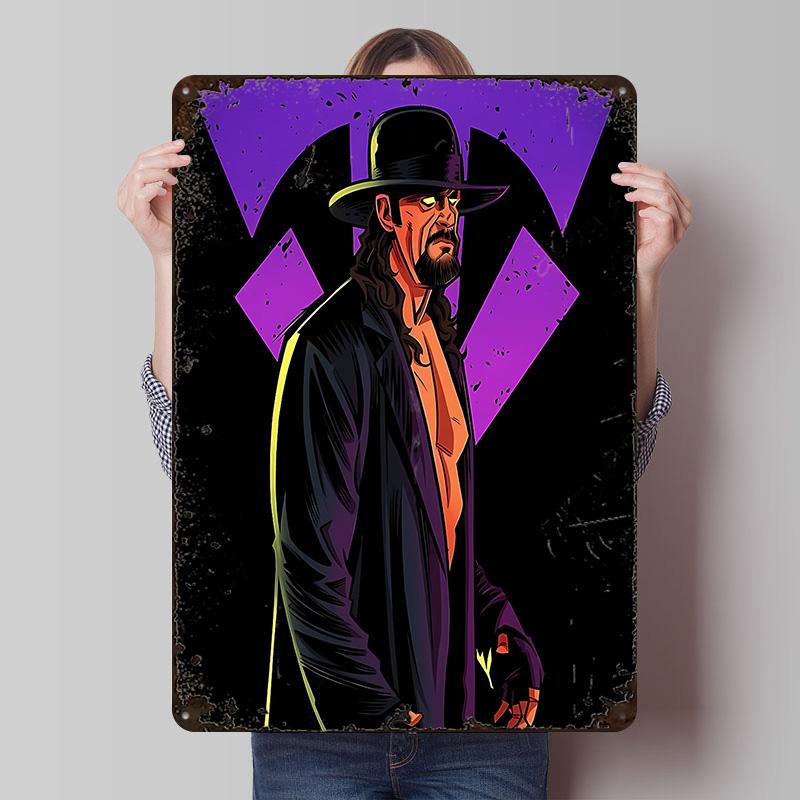 The Undertaker Printed Poster Customized Wall Art Retro Vintage Metal Tin Signs for Home Gaming Room Decoration Cozy House Decor