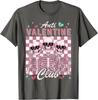 Anti-Valentinstag-Club-Skelett-Grafik-T-Shirt, lustiges Single-Day-Freizeit-Rundhals-T-Shirt für Männer und Frauen