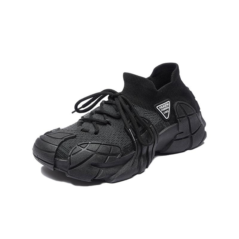 Ins Koreanisches Paar Runde Spitze Fliegen Gestrickte Gummischuhe Herbst Neue Studenten Sportschuhe Laufen Freizeit