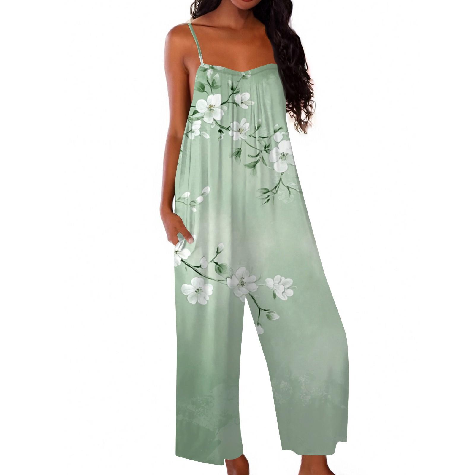 

Женский комбинезон с принтом, повседневный свободный комбинезон M