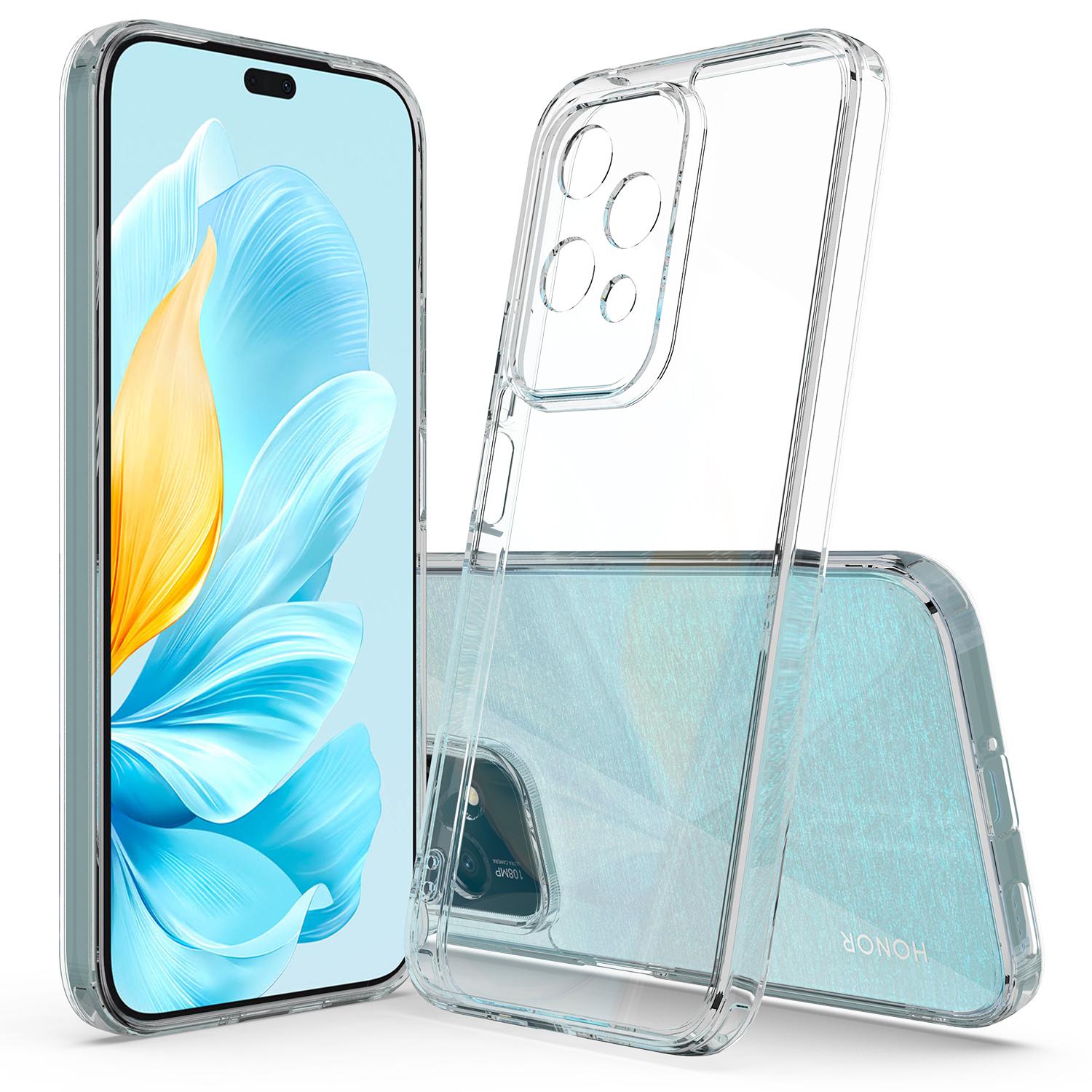 

For Honor 200 Lite Clear Phone Case TPU+Acrylic Shockproof Phone Back Cover A