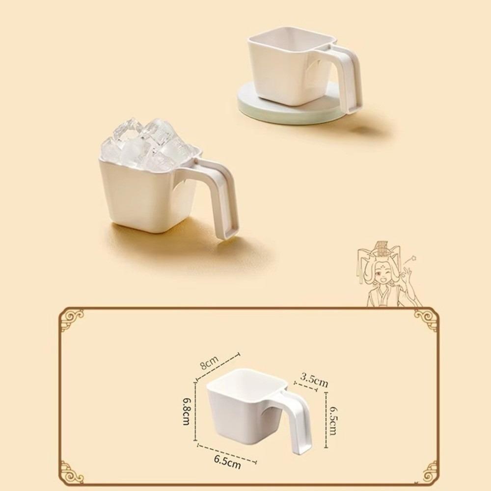 Plastic Ice Scoop Square Measuring Cup Portable Ice Shovel Gadget Kitchen Utensil белый